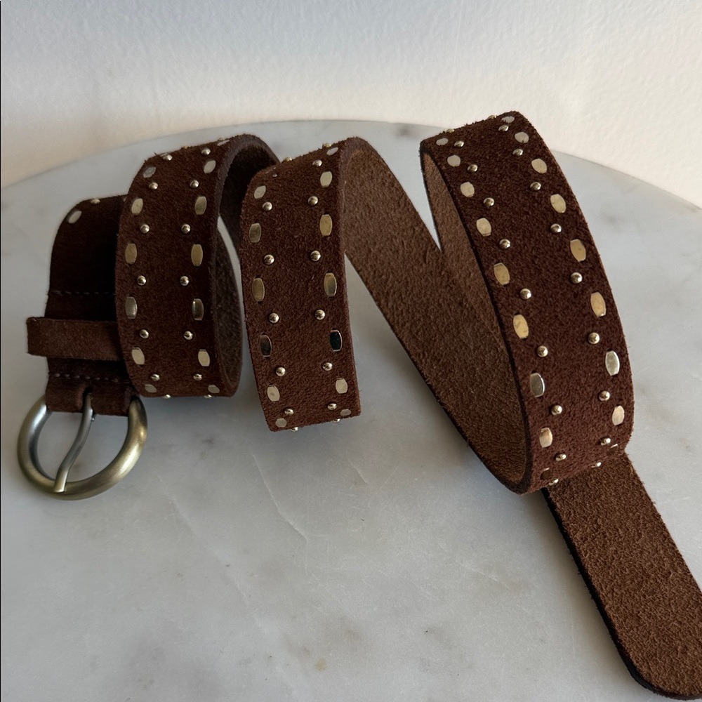 Lucky Brand Brown Studded Belt